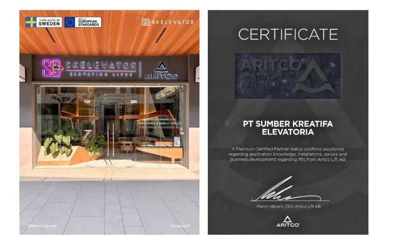 lift rumah aritco platinum partner skelevator indonesia