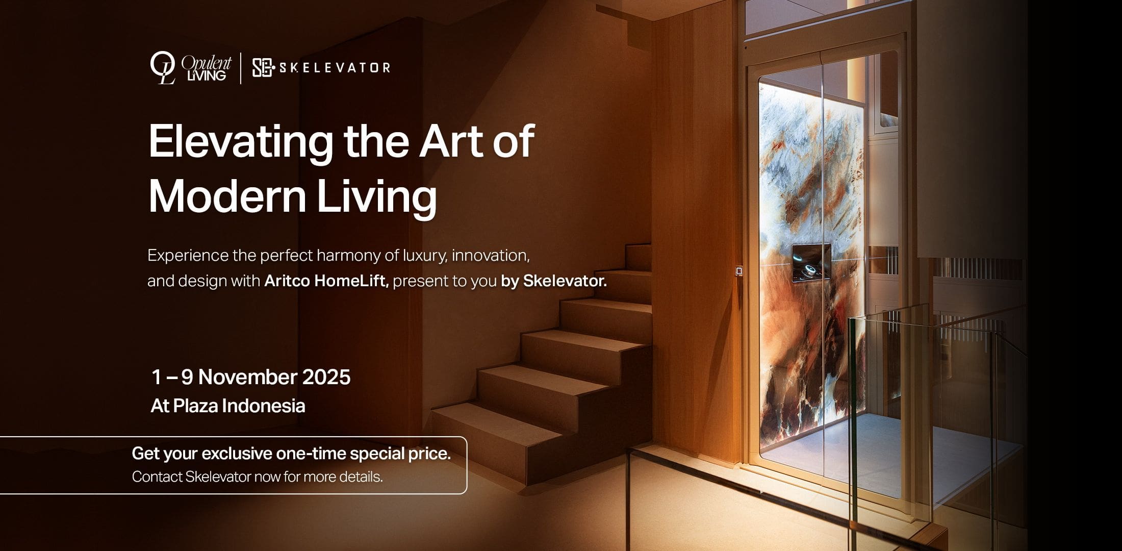opulen event plaza indonsesia aritco lift skelevator